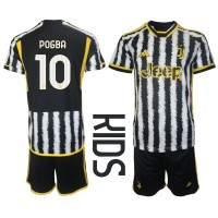Juventus Paul Pogba #10 Replica Home Minikit 2023-24 Short Sleeve (+ pants)